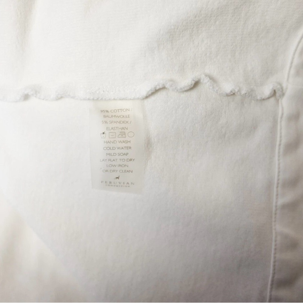 Peruvian Connection Jacket Womens White French Terry Hooded Waterfall M Medium - Picture 8 of 9